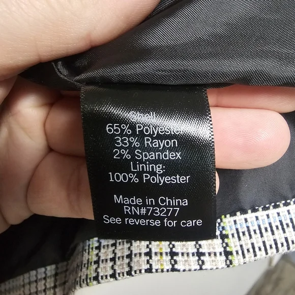 SO Oversized Plaid Blazer Pink Yellow White Black Green Blue Academia Office - Picture 6 of 10